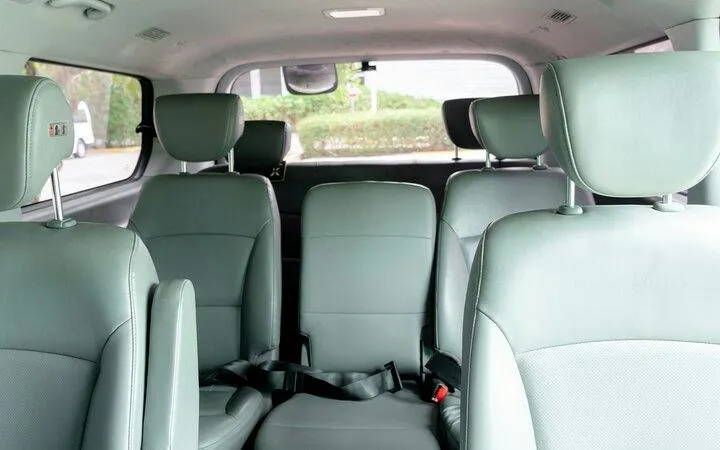 Interior of a private airport transfer vehicle in Punta Cana with spacious seating.