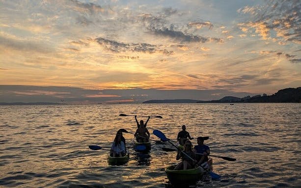 split sunset kayak tour with snorkeling and swimming-2