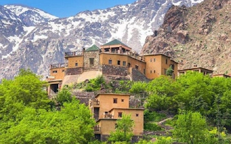 Berber village nestled in the Atlas Mountains near Marrakesh.