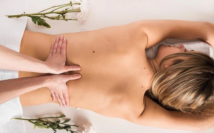 Luxury Moroccan massage experience in Marrakesh spa setting.