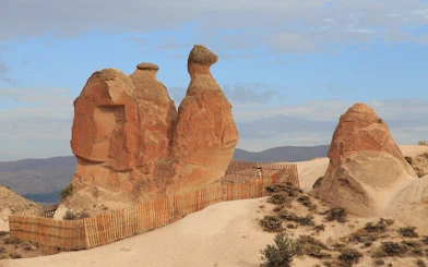 Cappadocia rock formations on private museum tour path.