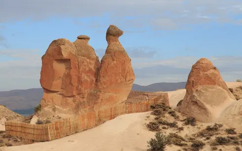 Cappadocia rock formations on private museum tour path.