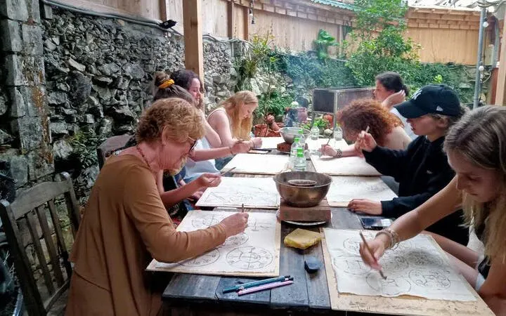 Batik painting workshop with Hmong artisans in Ta Van village.