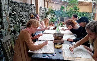 Batik painting workshop with Hmong artisans in Ta Van village.