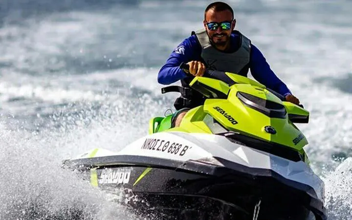 Jet ski rider enjoying aqua adventure in Marrakesh.
