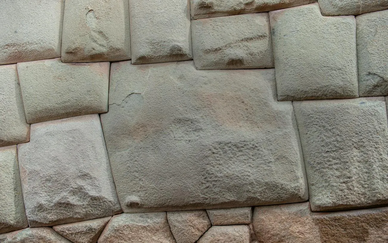 Inca stone wall detail in Cusco's Artisan Quarter.
