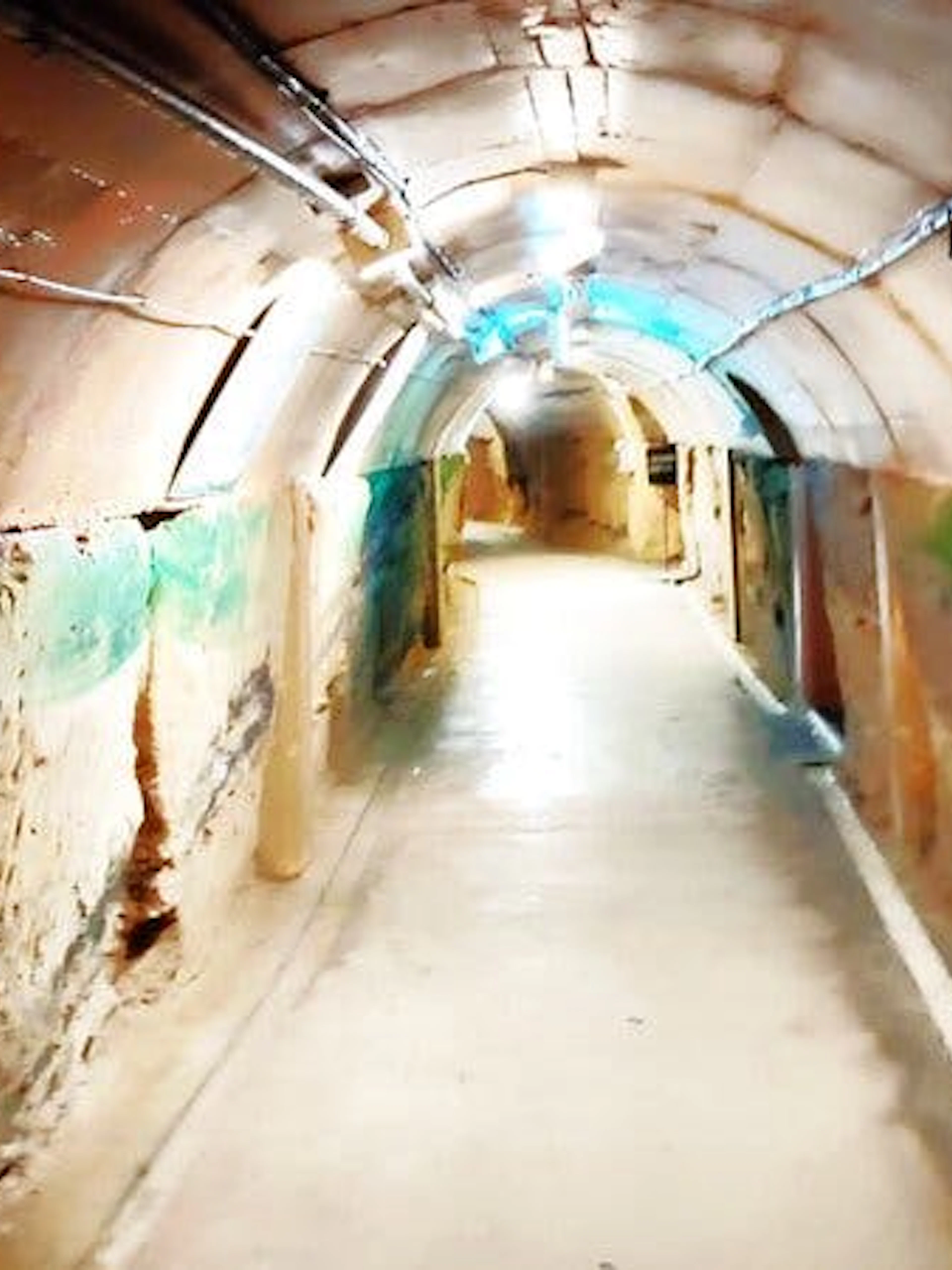 Naha WWII Navy Underground HQ tunnel in Okinawa, Japan.