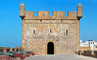 Essaouira fortress with cannons, part of the Coastal Charm Experience from Marrakesh.