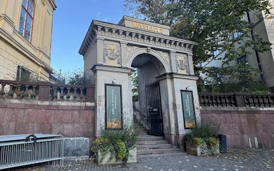 Munthe House entrance in Stockholm, part of The Millennium Trilogy Experience tour.