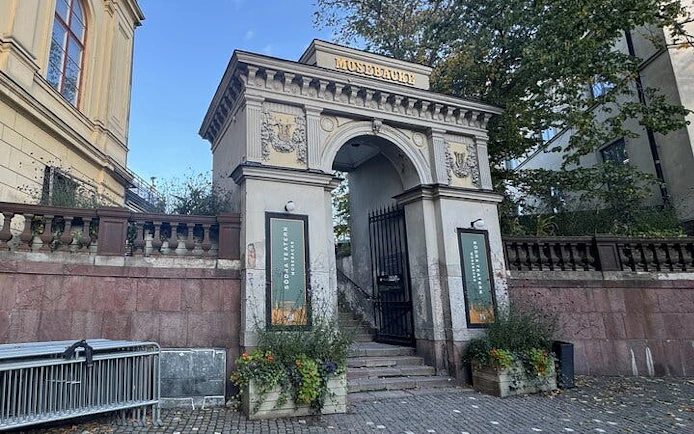Munthe House entrance in Stockholm, part of The Millennium Trilogy Experience tour.