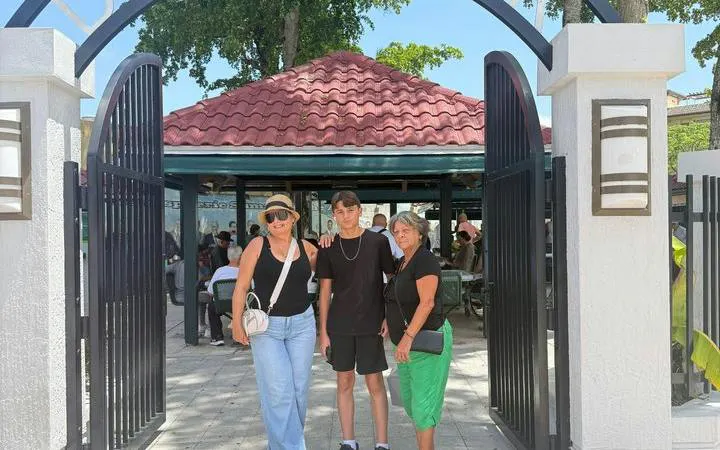 Little Havana tour group at a cultural landmark in Miami.