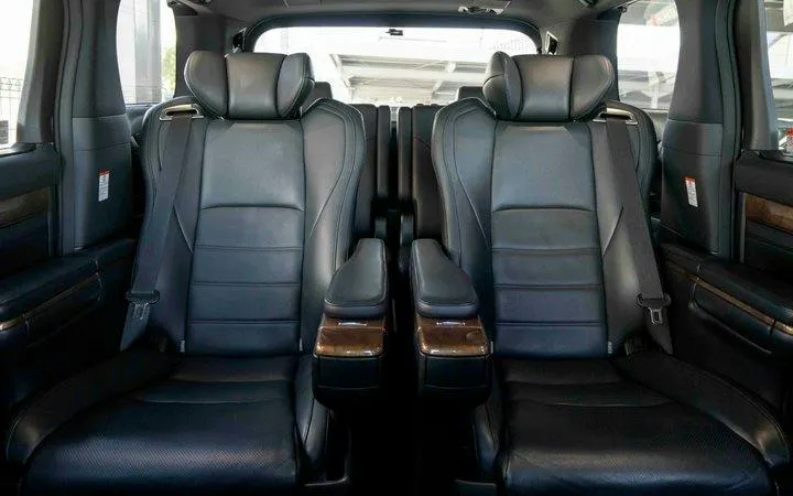 Luxury vehicle interior for Kyoto private charter with airport transfer.