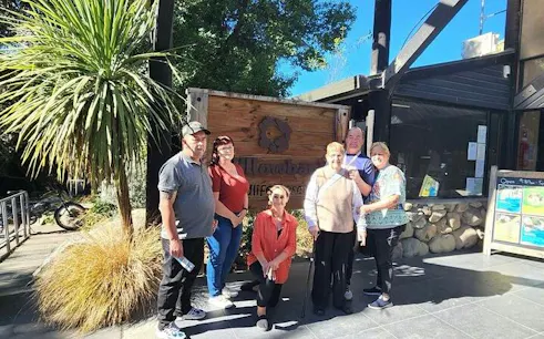 Group visiting Willowbank Wildlife Reserve on Christchurch City Top Spots Half Day Tour.