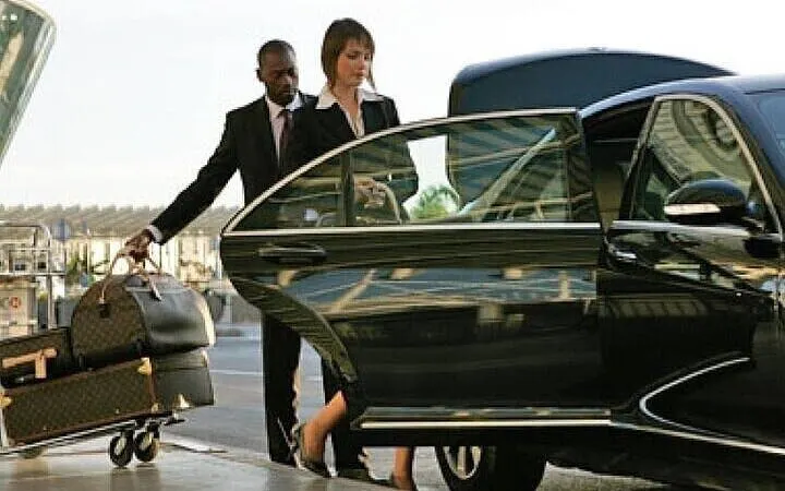 Private transfer service with luggage loading in Marrakesh.