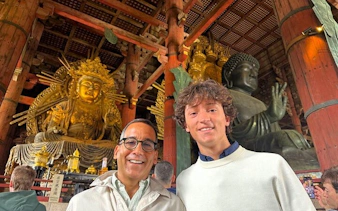Buddha statues inside Todai-ji Temple, Nara, during a private tour.