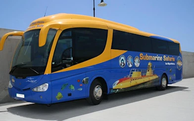 Tour bus for Tenerife Submarine Tour with Los Gigantes pickup.