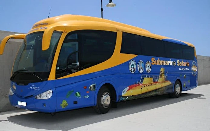Tour bus for Tenerife Submarine Tour with Los Gigantes pickup.