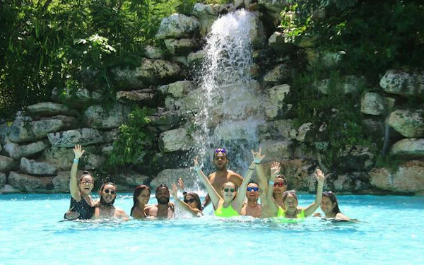 Punta Cana Zipline, Hanging Bridge, Waterfall Pool, and Dominican Village Adventure with Lunch Tickets