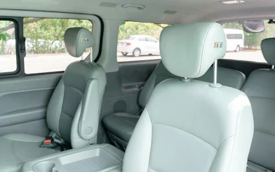 Interior of a private transfer vehicle in Punta Cana with spacious seating.