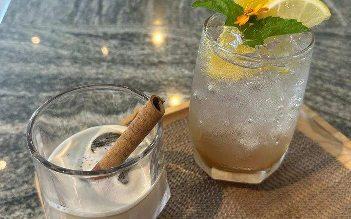Refreshing drinks served during Khao Yai National Park tour from Bangkok.