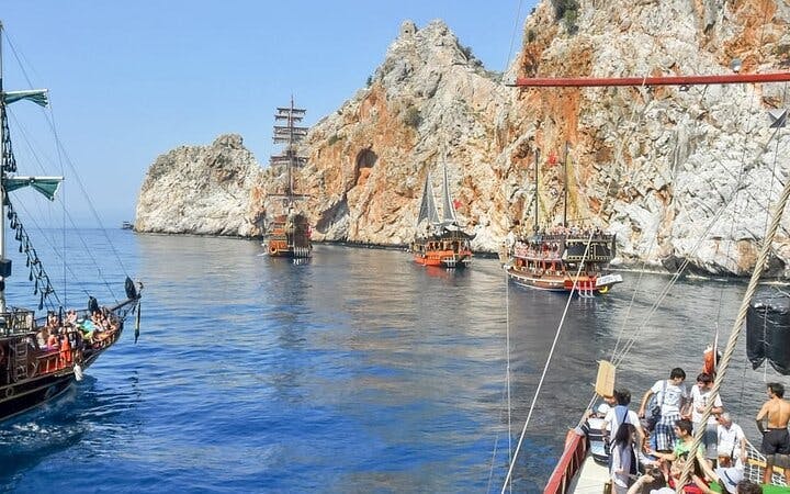 alanya pirate boat tour with foam party soft drinks & transfer-5
