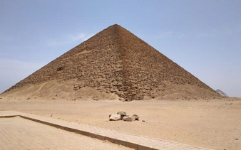 Pyramid in Egypt under clear sky during Model Village private car tour.