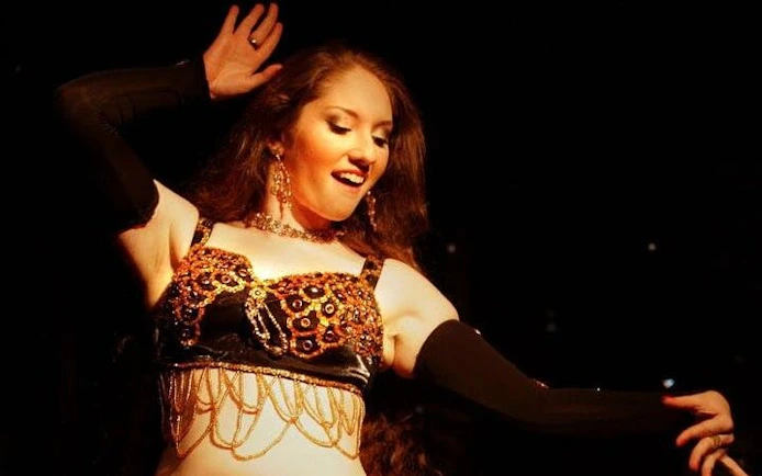 Dancer performing at Hot Nights Live Cabaret in Hurghada.