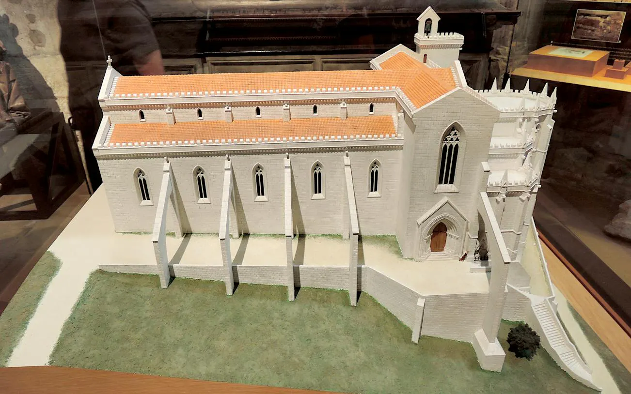 Model of Lisbon's Carmo Convent, featured in Baixa and Chiado self-guided audio walking tour.