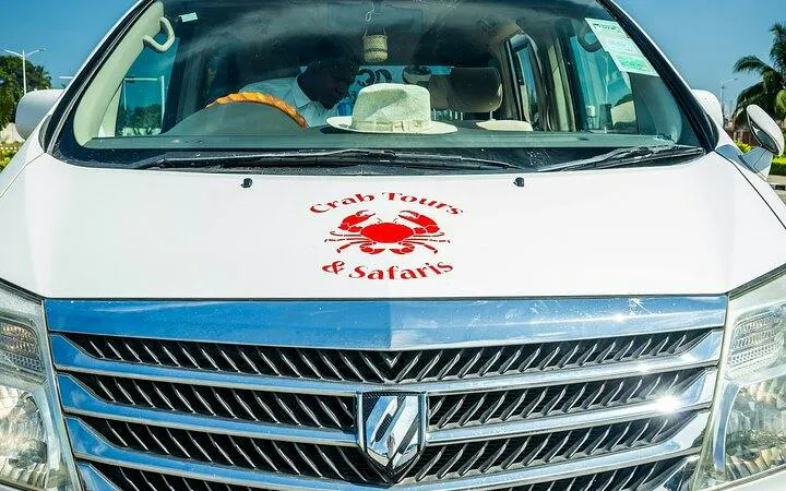 Tour van for Stone Town Zanzibar Night Food Market Walking Tour with hotel transfers.