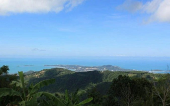 Koh Samui island view from a hilltop on a 4WD Jeep Safari Tour.