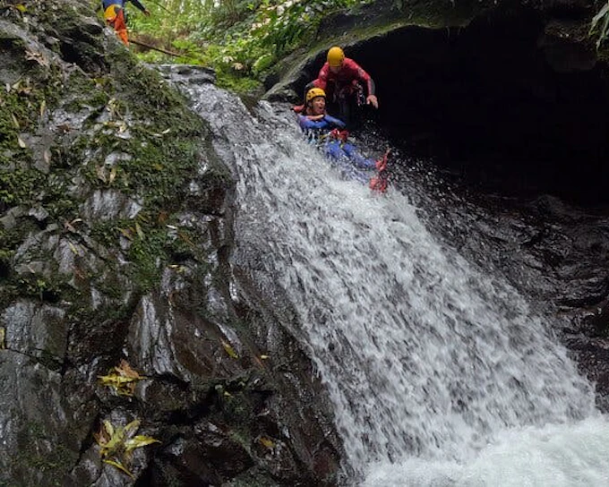 Ribeira dos Caldeirões Natural Park Canyoning Adventure in São Miguel