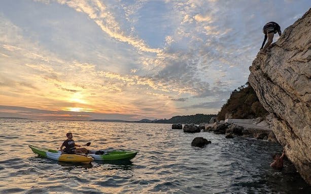 split sunset kayak tour with snorkeling and swimming-3