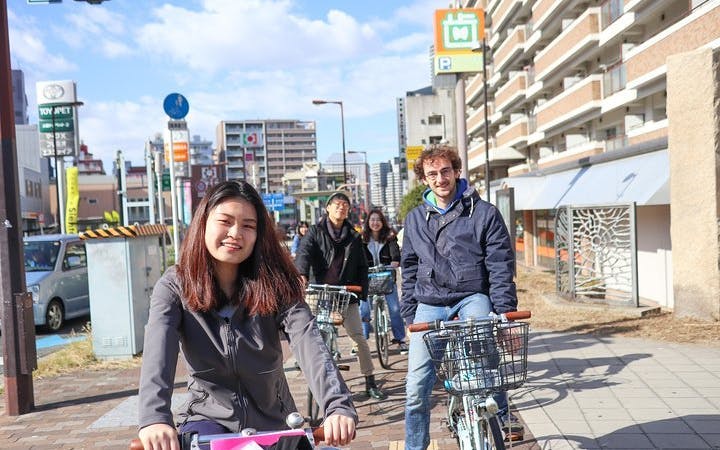 osaka small-group bike tour of cultural landmarks with lunch and tea break-1