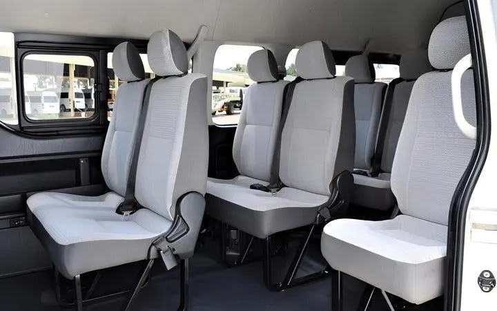 Van interior for Cape Town private airport transfer to CBD, Camps Bay, Sea Point, Stellenbosch, Franschhoek.