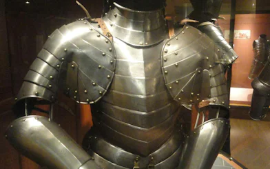 Medieval armor display at Royal Ontario Museum, Toronto.