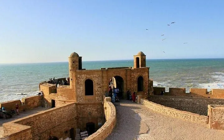 Essaouira coastal fort with ocean view on day trip from Marrakesh.