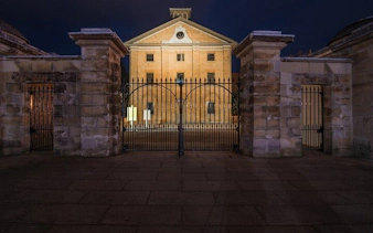 Historic Sydney building at night, part of Ghosts of Sydney self-guided city exploration game.