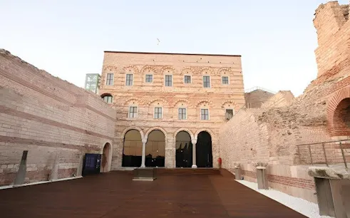 Tekfur Palace exterior with Byzantine architecture in Istanbul walking tour.