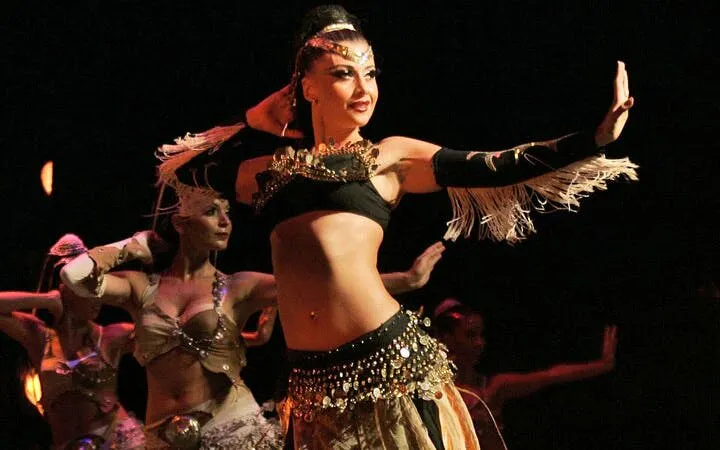 Dancers performing at Hot Nights Live Cabaret, Hurghada.