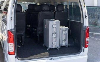 Private transfer van with luggage for Nara/Kobe ⇆ Kansai Airport (KIX) route, Osaka.