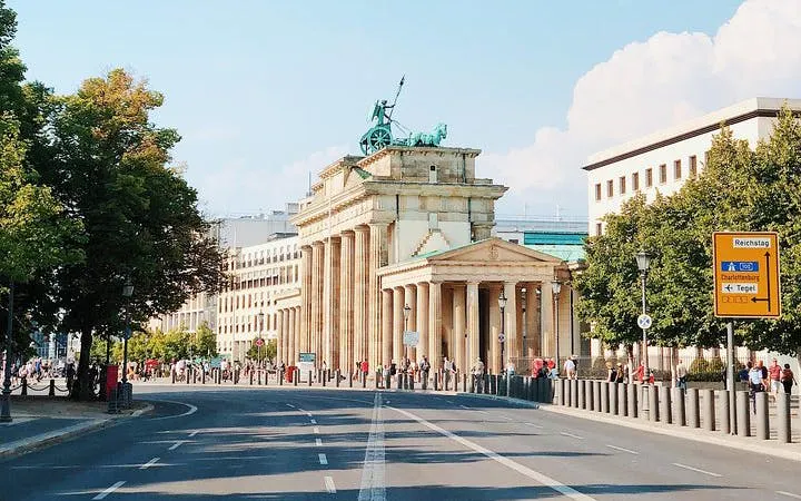 Brandenburg Gate in Berlin on a sunny day, part of the Berlin Wall Greatest Escapes tour.