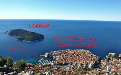 Dubrovnik's Old Town and Lokrum Island, known as King's Landing from Game of Thrones.