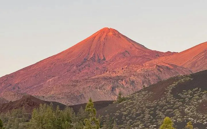 Teide volcano at sunset in Teide National Park, Tenerife.
