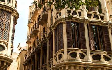 Historic architecture in Palma de Mallorca on a self-guided walking tour.