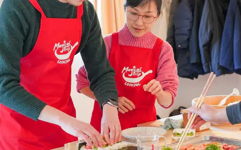 kurs gotowania sushi i potraw domowych – od targu do stołu w okolicy asakusa (4 godz.)-1