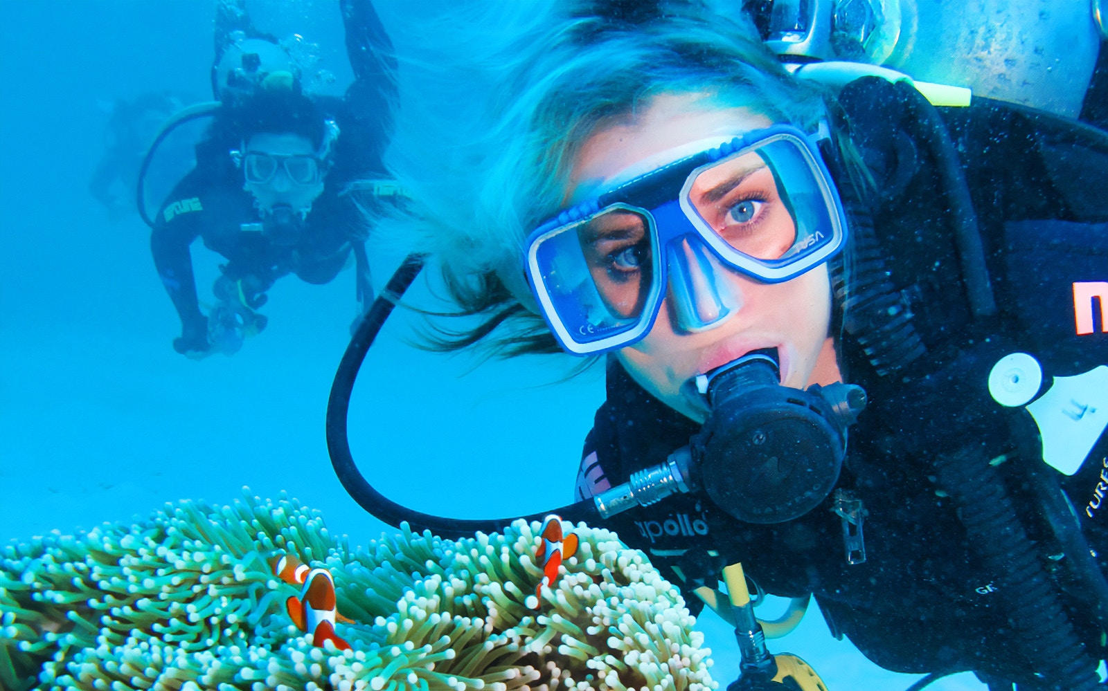 Great Barrier Reef snorkeling and diving tour at Green Island, Cairns, Australia.