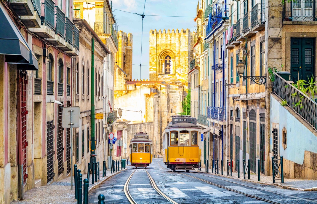Lisbon Tramcar through the streets