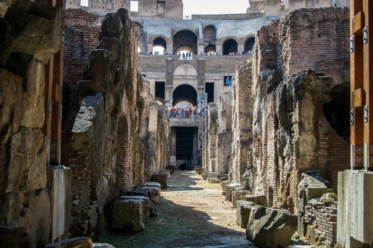 undeground area in colosseum