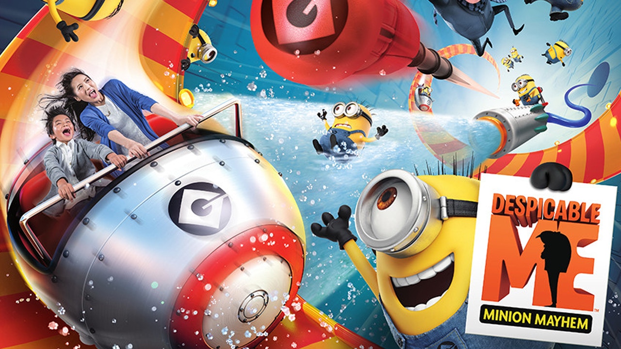 Visitors enjoying a ride at Minion Park, Universal Studios Japan.