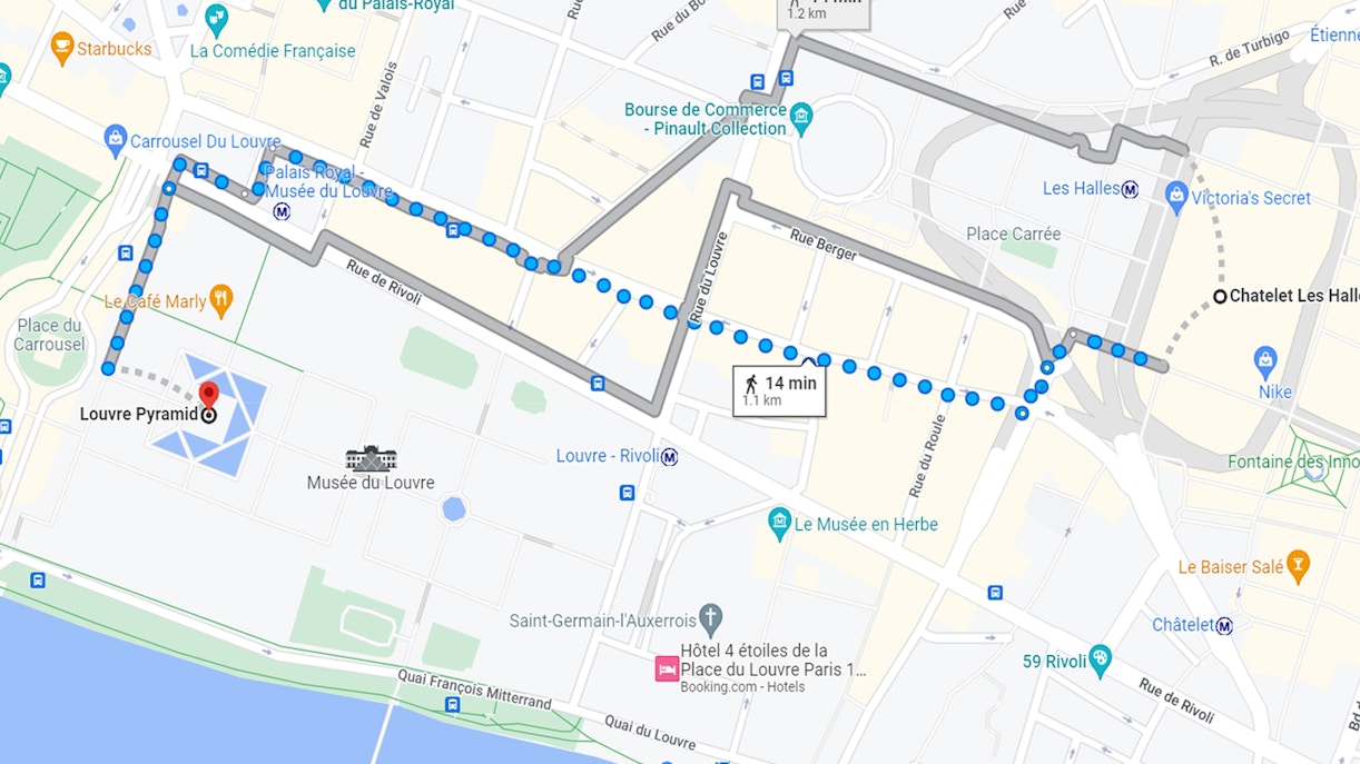 Localização do Museu do Louvre